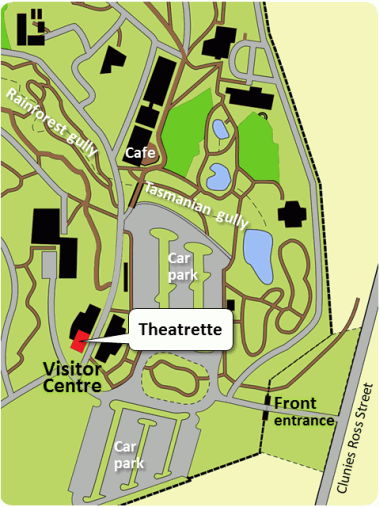 Map of the Gardens showing the Theatrette