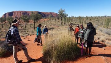 Jay and his colleagues at Uluru-Kata Tjuta