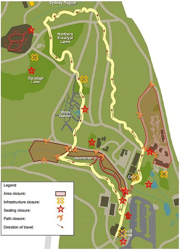 ANBG COVID-19 Reopening Plan - Stage 1 Map