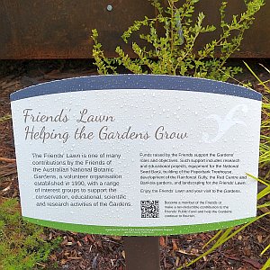 Plaque acknowledging the Friends contribution to the project