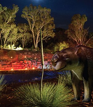 Diprotodon in the Gardens at night