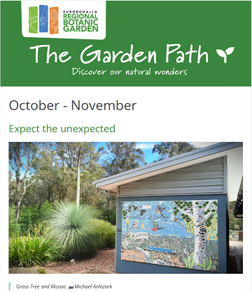 Portion of the cover of the Oct/Nov 2025 edition of The Garden Path (ERBG)
